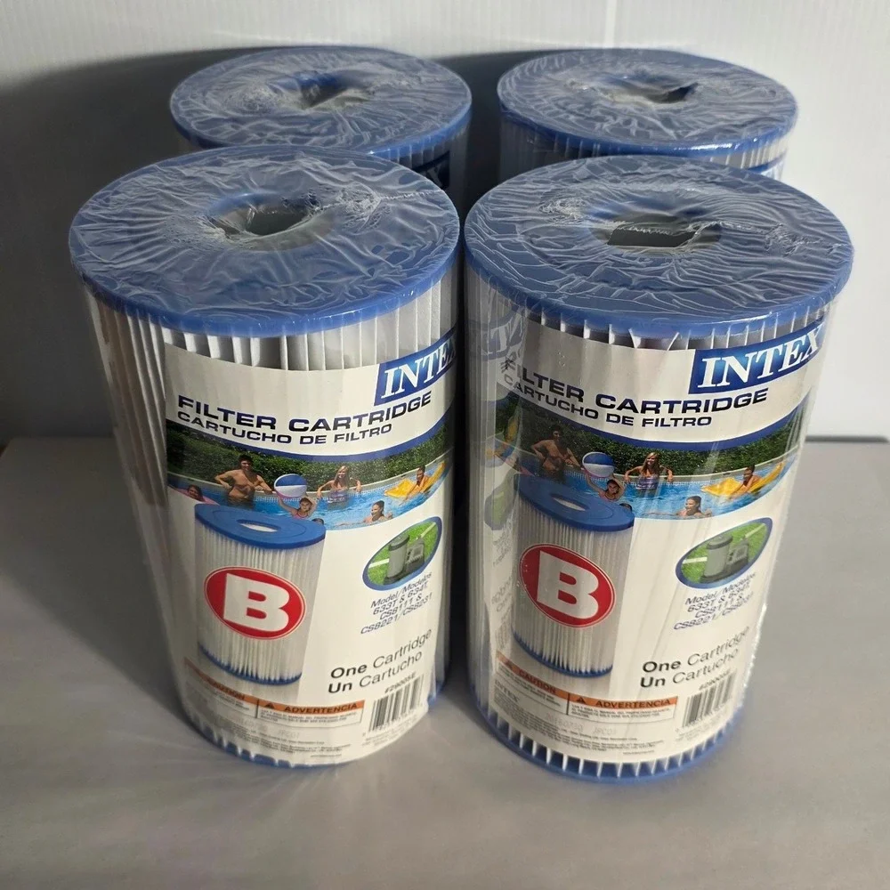 4 Pack Intex Filter Cartridge Type B 29005 For Pools Spa Pumps